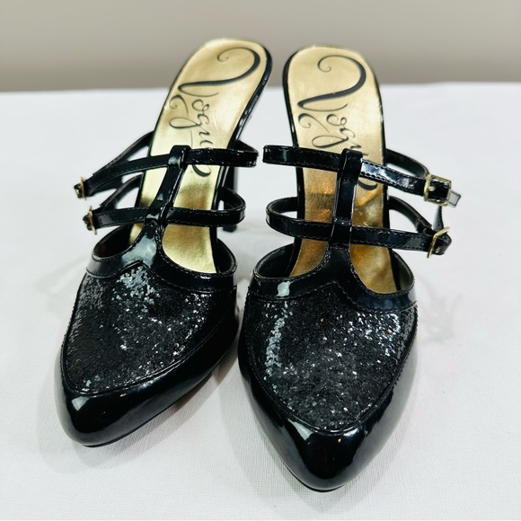 VOGUE 4” PATENT WITH SPARKLE TOE AREA HIGH HEEL STILETTO SHOES GREAT CONDITION - Picture 3 of 10